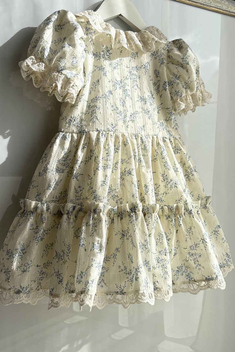 Rochie bumbac Petite Blue Flowers 1 Rochie bumbac Petite Blue Flowers