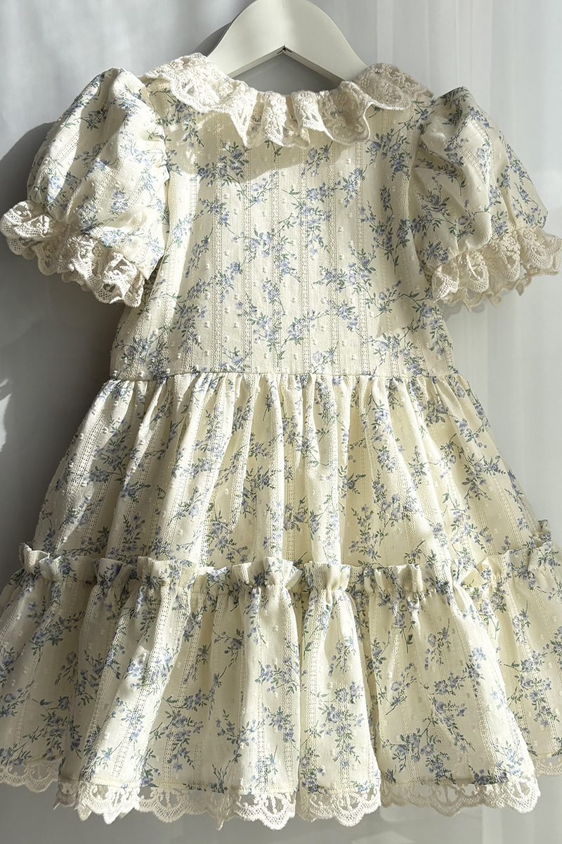 Rochie bumbac Petite Blue Flowers 2 Rochie bumbac Petite Blue Flowers - imagine 2