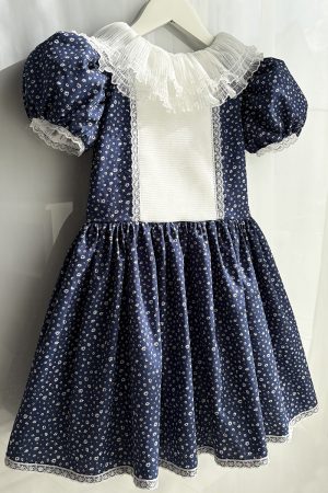 Rochie bumbac Petite Flowers Navy Blue