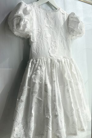 Rochie bumbac brodat Flowers